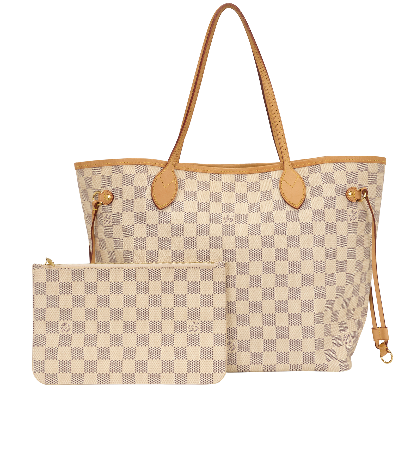 Neverfull MM, &pound;850, Handbags, Blue/Cream, Canvas, Leather, Other view